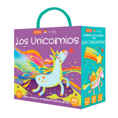 Rompecabezas + libro 40piezas  Unicornio