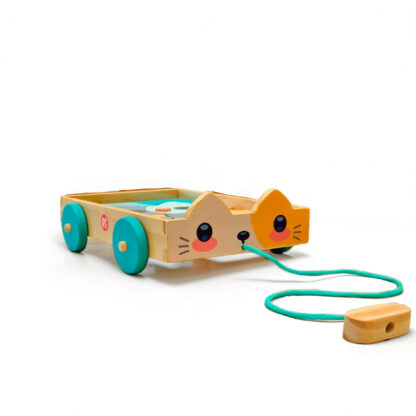 Carrito con ropecabezas de madera - Imagen 2