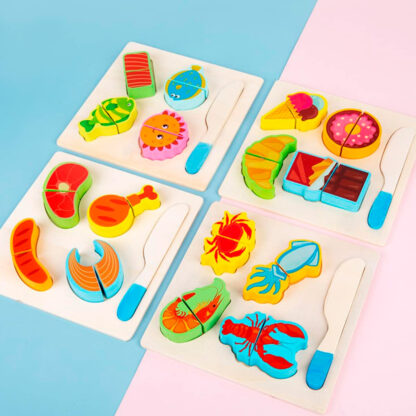 Corta frutas y comiditas de madera - Imagen 5