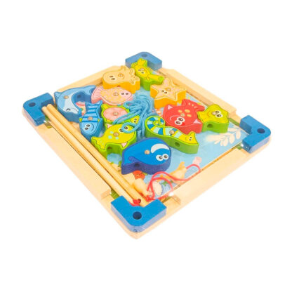 Juego de pesca con imán de madera - Imagen 2
